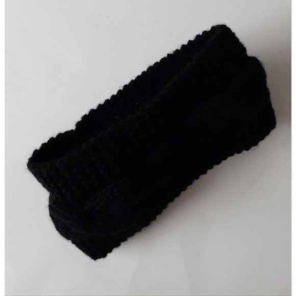 Black knitted headband - Picture 4 of 7
